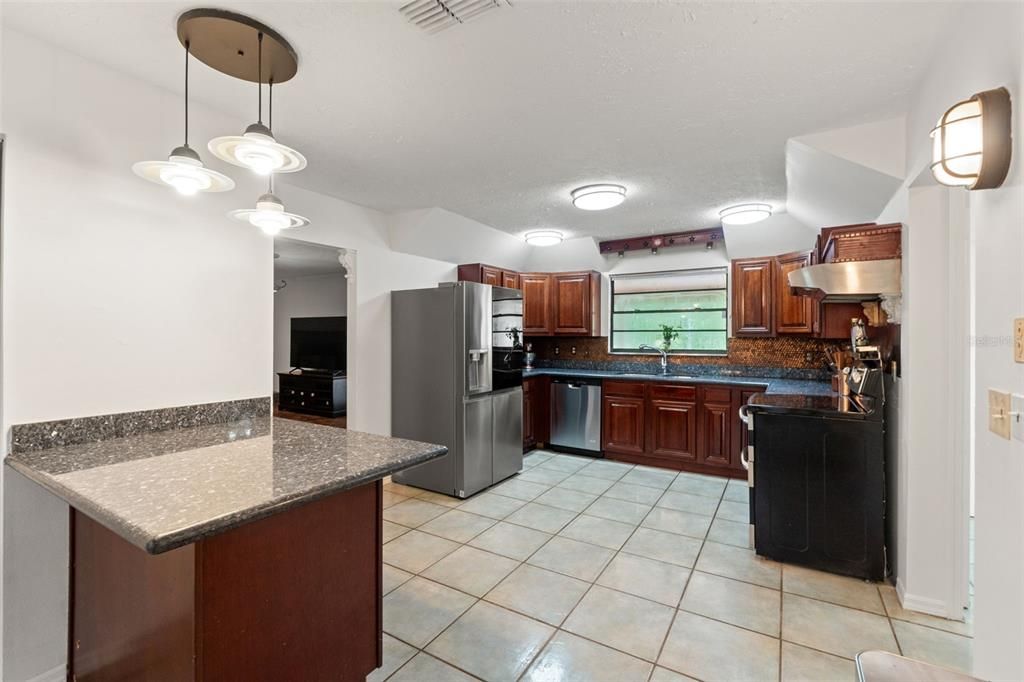 Interior, Kitchen, Pendant Lights, Stainless Steel Appliances