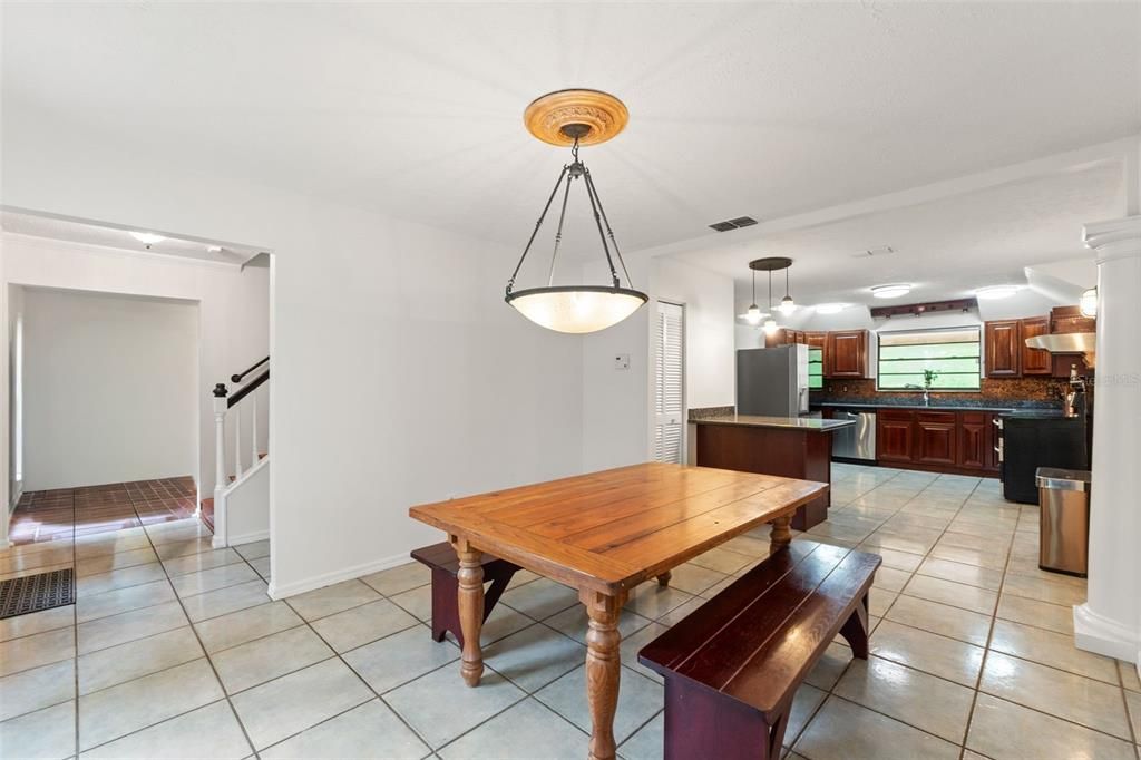 Dining room, Interior, Kitchen, Pendant Lights