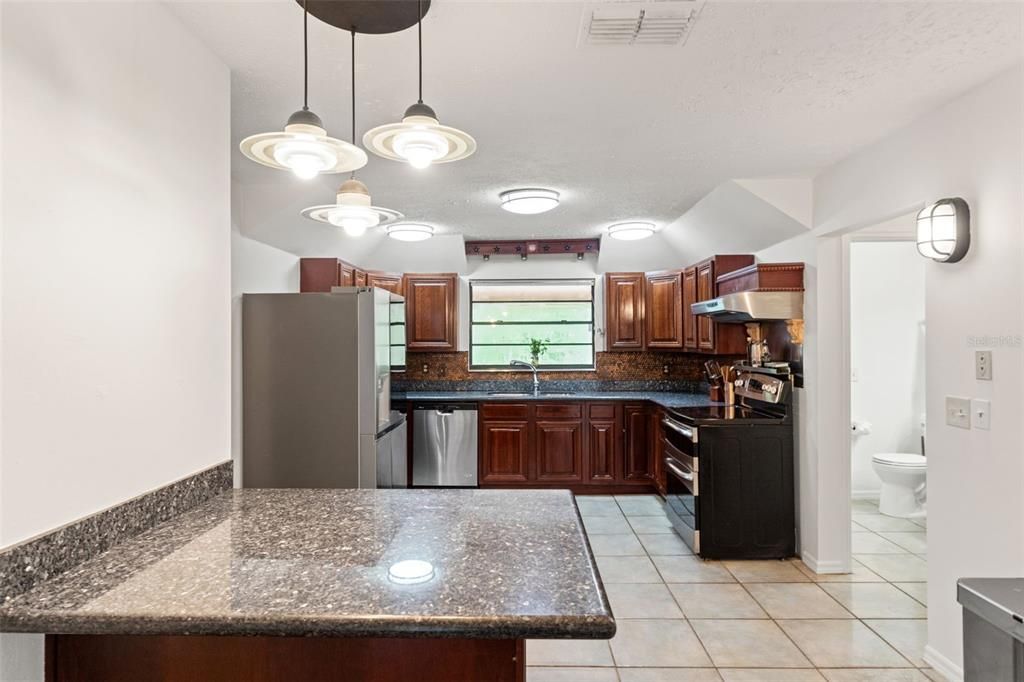 Interior, Kitchen, Pendant Lights, Stainless Steel Appliances