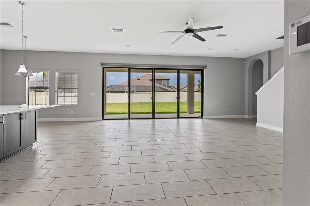 Empty room, Interior, Pendant Lights, Recessed Lighting