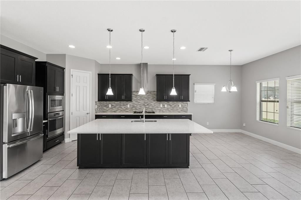 Interior, Kitchen, Pendant Lights, Recessed Lighting, Stainless Steel Appliances