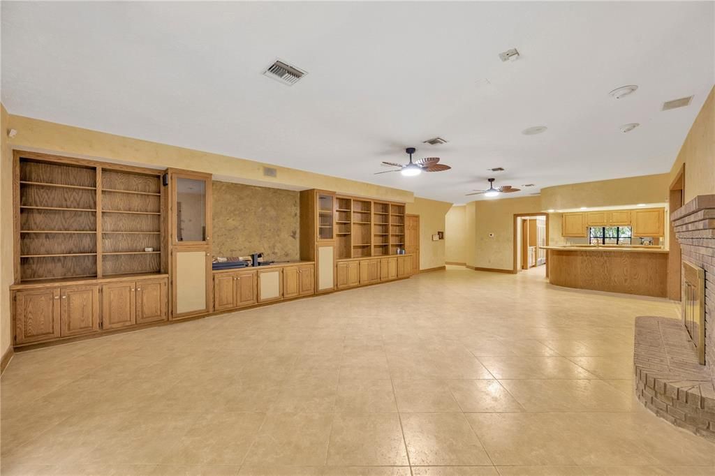 Empty room, Fireplace, Interior