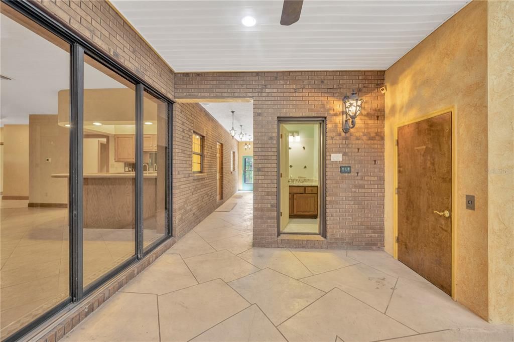 Interior, Recessed Lighting, Stone Walls