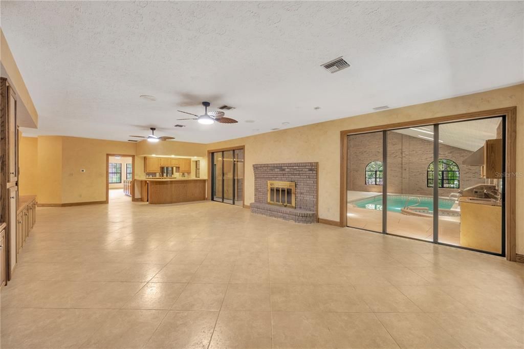 Empty room, Fireplace, Interior, Kitchen