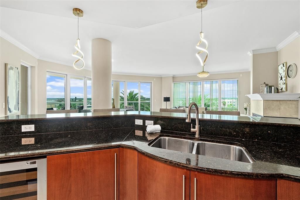 Interior, Kitchen, Pendant Lights, Water