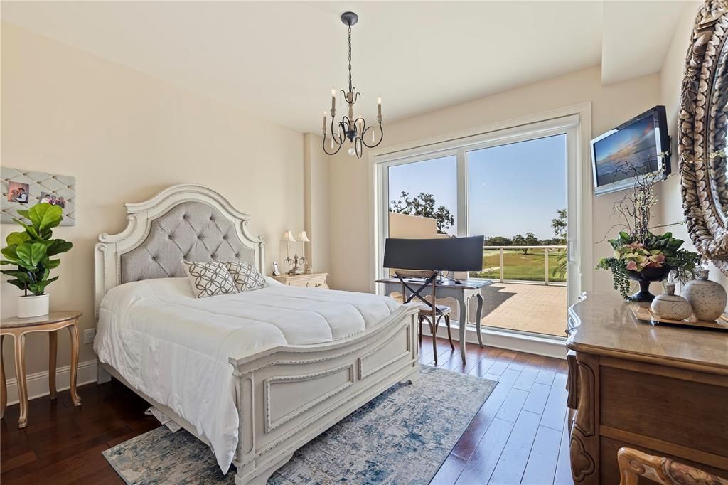 Bedroom, Chandelier, Interior, Wood Texture Flooring