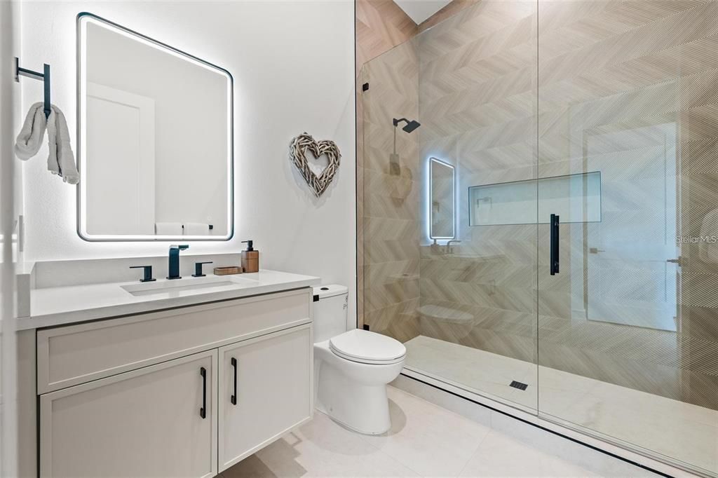 Bathroom, Glass Shower, Interior