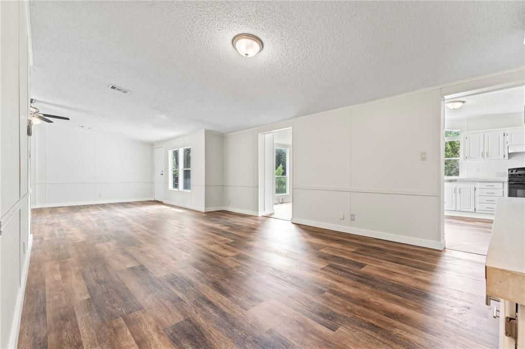 Empty room, Interior, Kitchen, Wood Texture Flooring