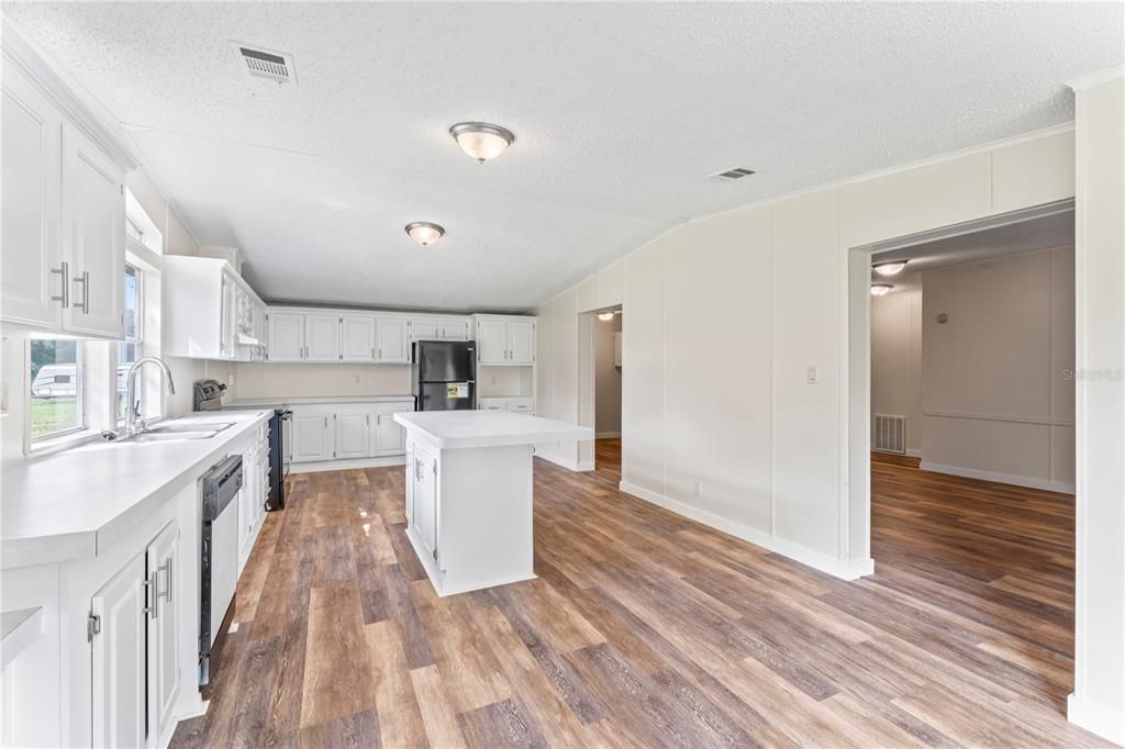 Interior, Kitchen, Wood Texture Flooring