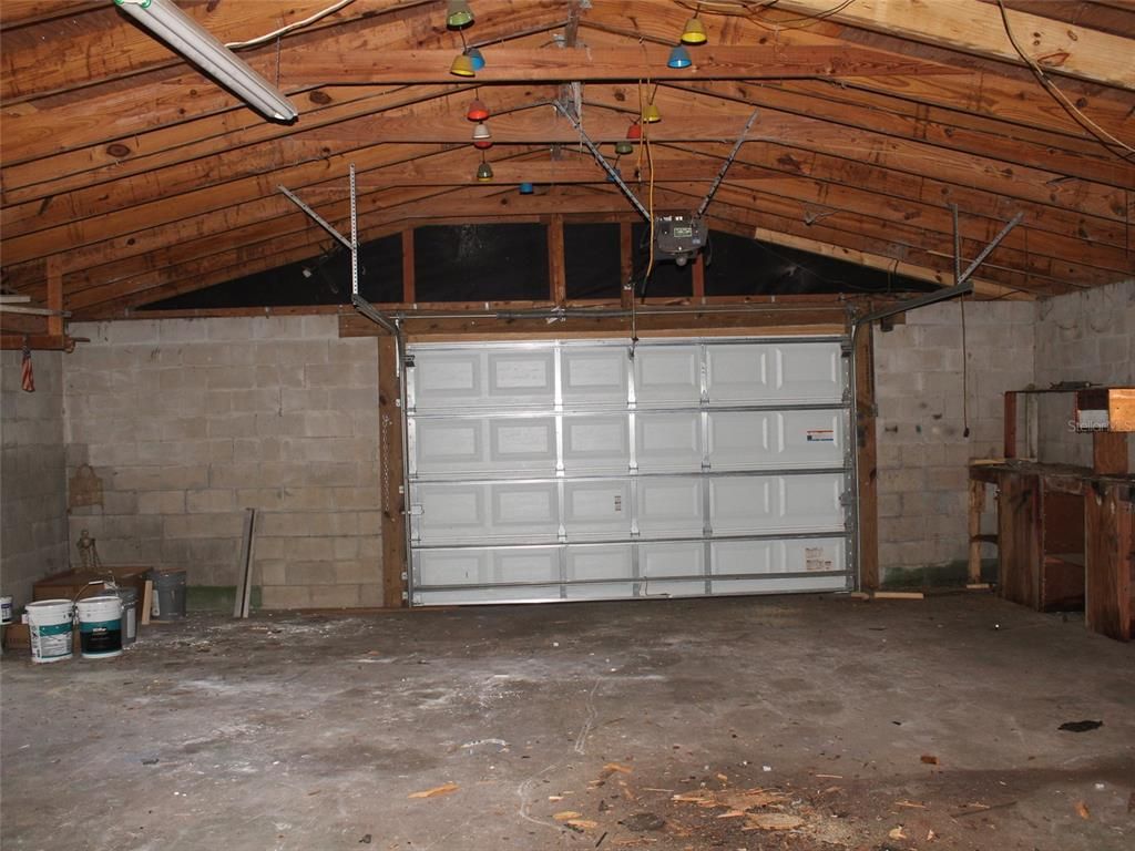 Garage, Interior, Wooden Beams, Wooden Ceilings, Wooden Walls