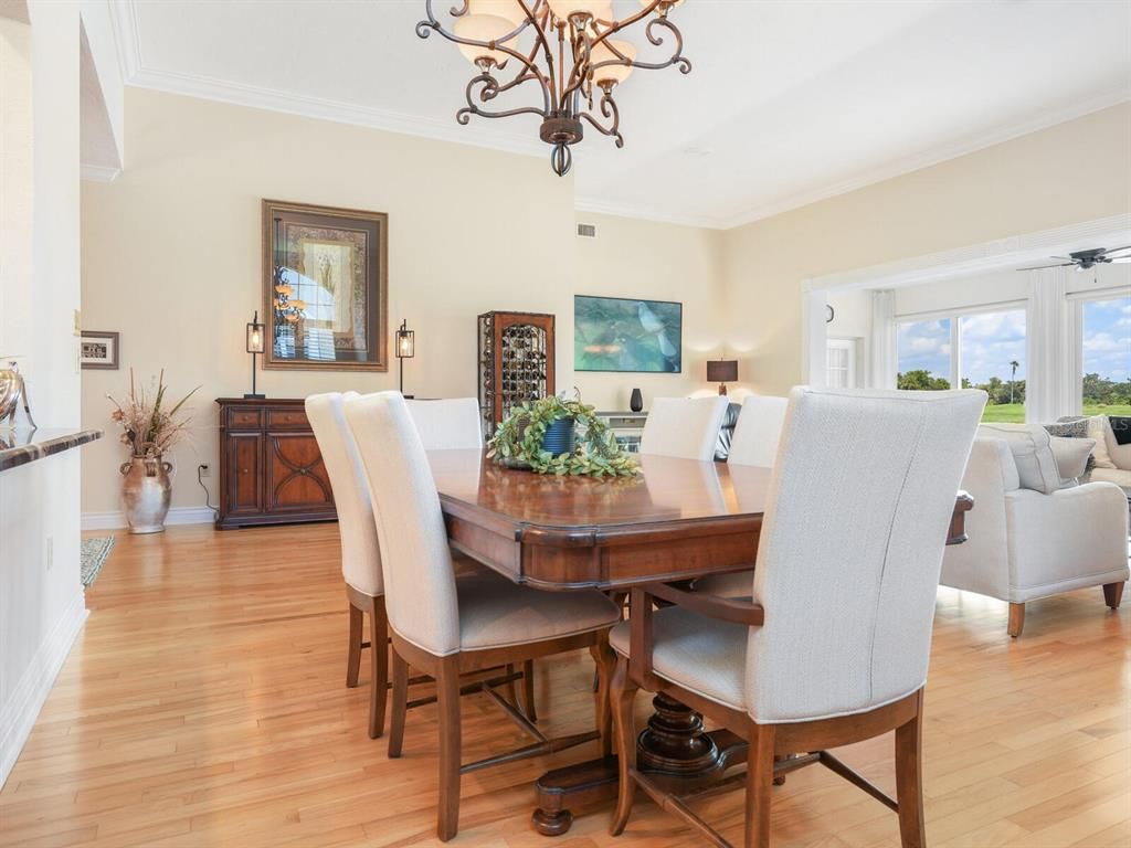 Chandelier, Dining room, Interior, Wood Texture Flooring