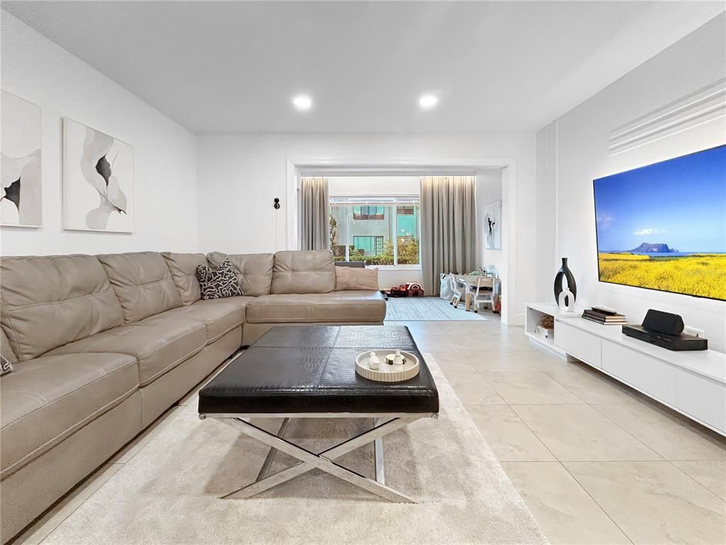 Interior, Living room, Recessed Lighting