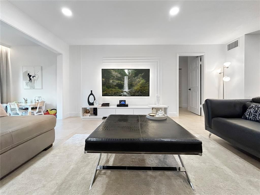 Interior, Living room, Recessed Lighting