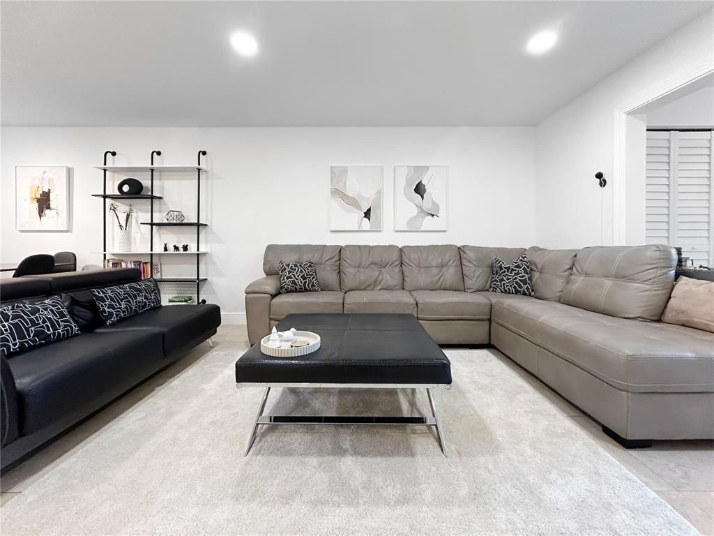 Interior, Living room, Recessed Lighting