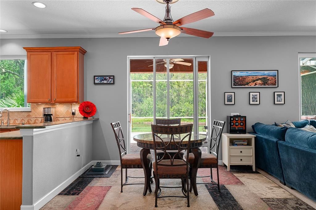 Dining room, Interior, Recessed Lighting