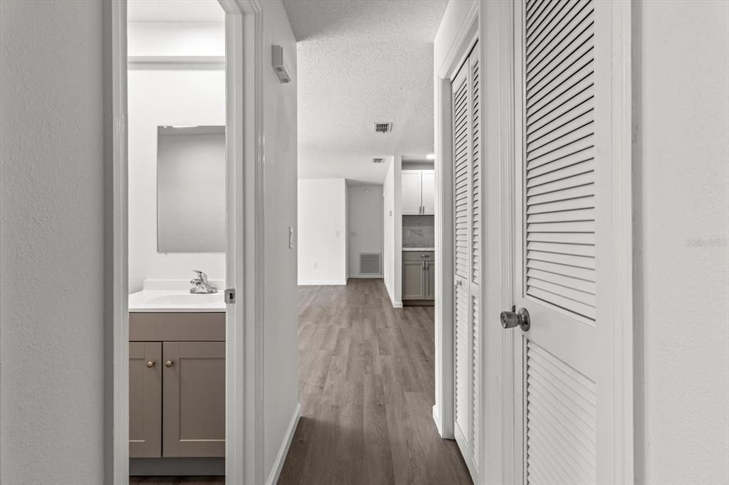 Bathroom, Interior, Wood Texture Flooring