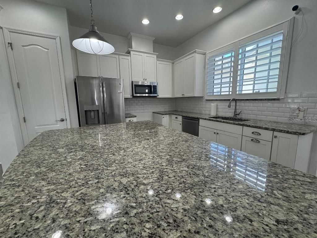 Interior, Kitchen, Pendant Lights, Recessed Lighting, Stainless Steel Appliances