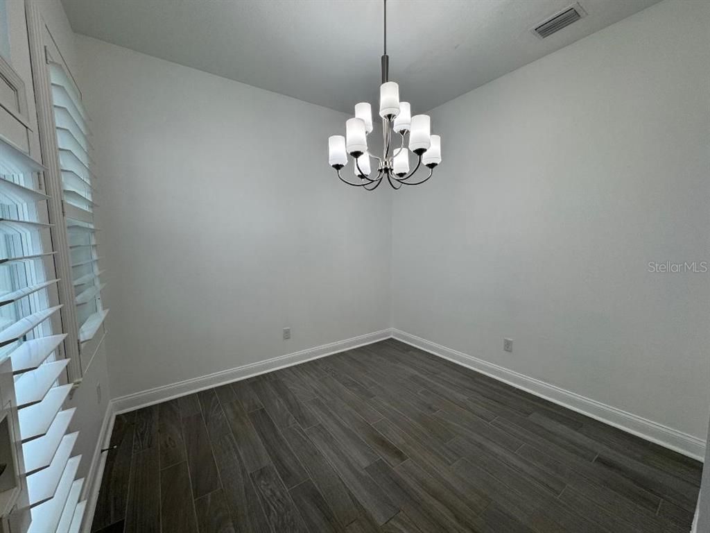 Chandelier, Empty room, Interior, Wood Texture Flooring