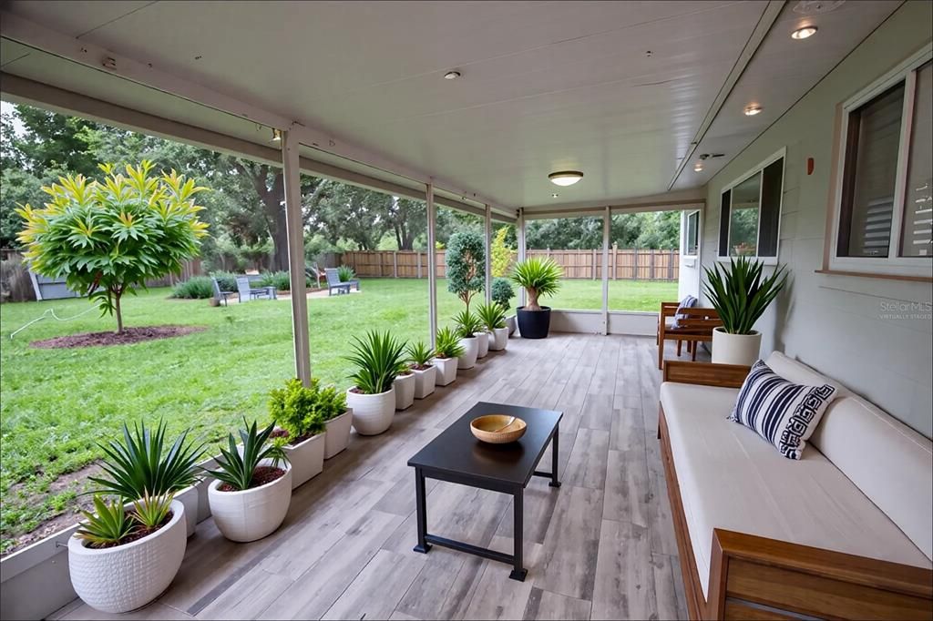 Interior, Sun Room, Wood Texture Flooring