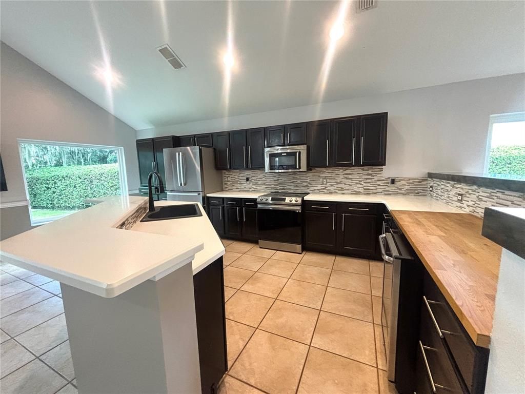 Interior, Kitchen, Recessed Lighting, Stainless Steel Appliances
