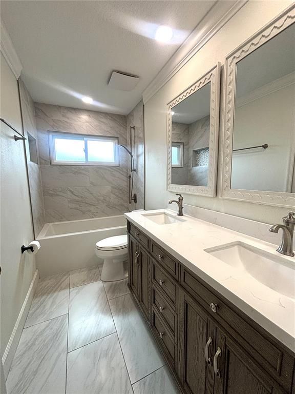 Bathroom, Dual Sink Vanities, Interior, Marble, Marble Walls