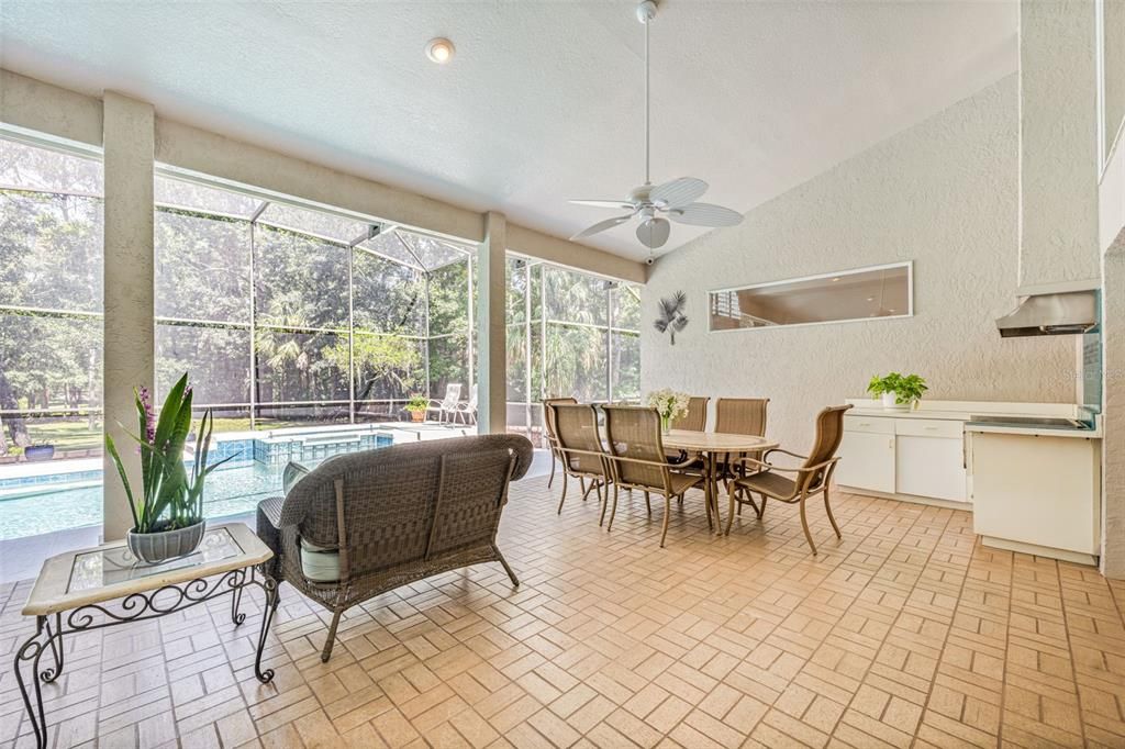 Dining room, Interior, Pool, Recessed Lighting, Sun Room