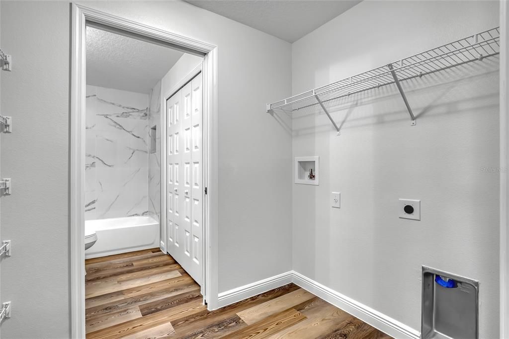 Interior, Marble Walls, Wood Texture Flooring