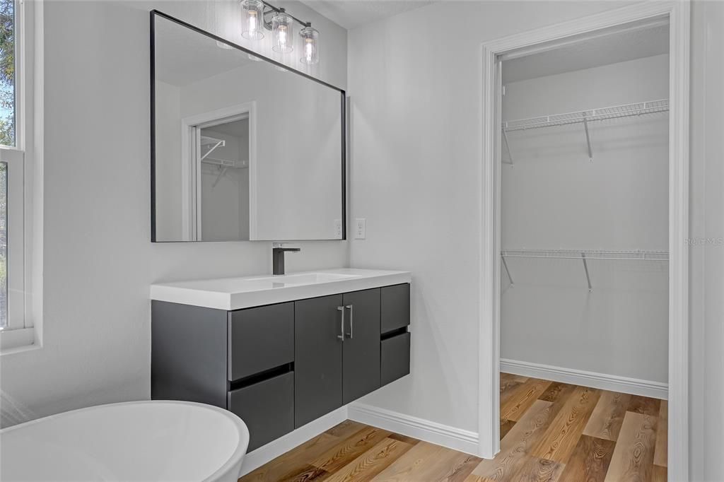Bathroom, Interior, Wood Texture Flooring