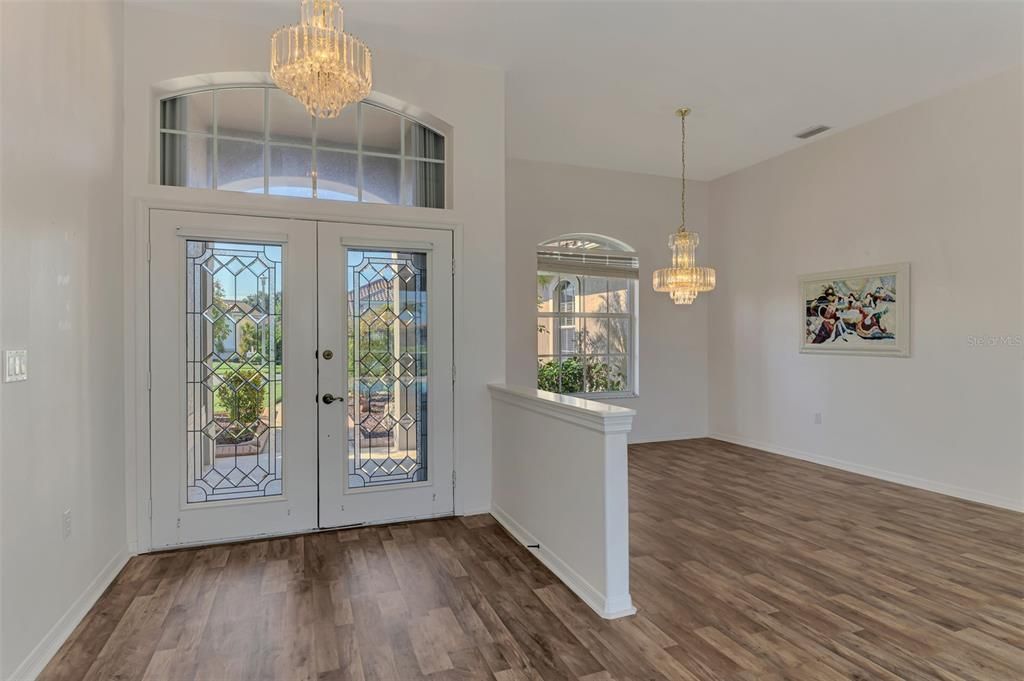 Chandelier, Interior, Pendant Lights, Wood Texture Flooring