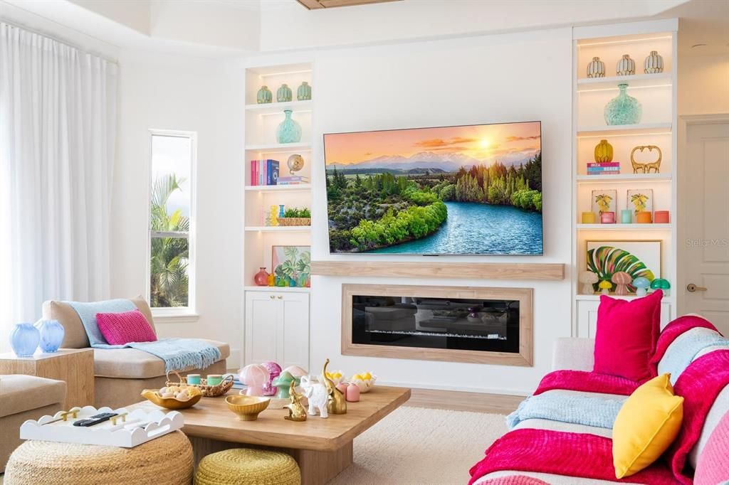 Fireplace, Interior, Living room, Wood Texture Flooring