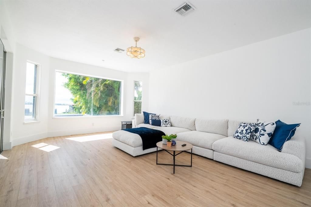 Chandelier, Interior, Living room, Wood Texture Flooring