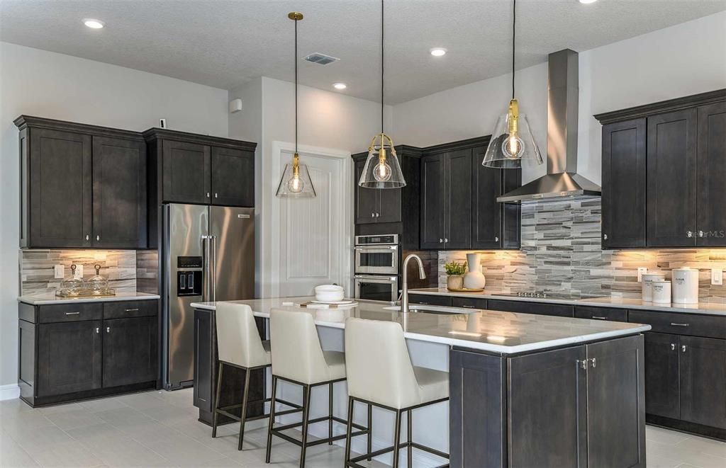 Interior, Kitchen, Pendant Lights, Recessed Lighting, Stainless Steel Appliances