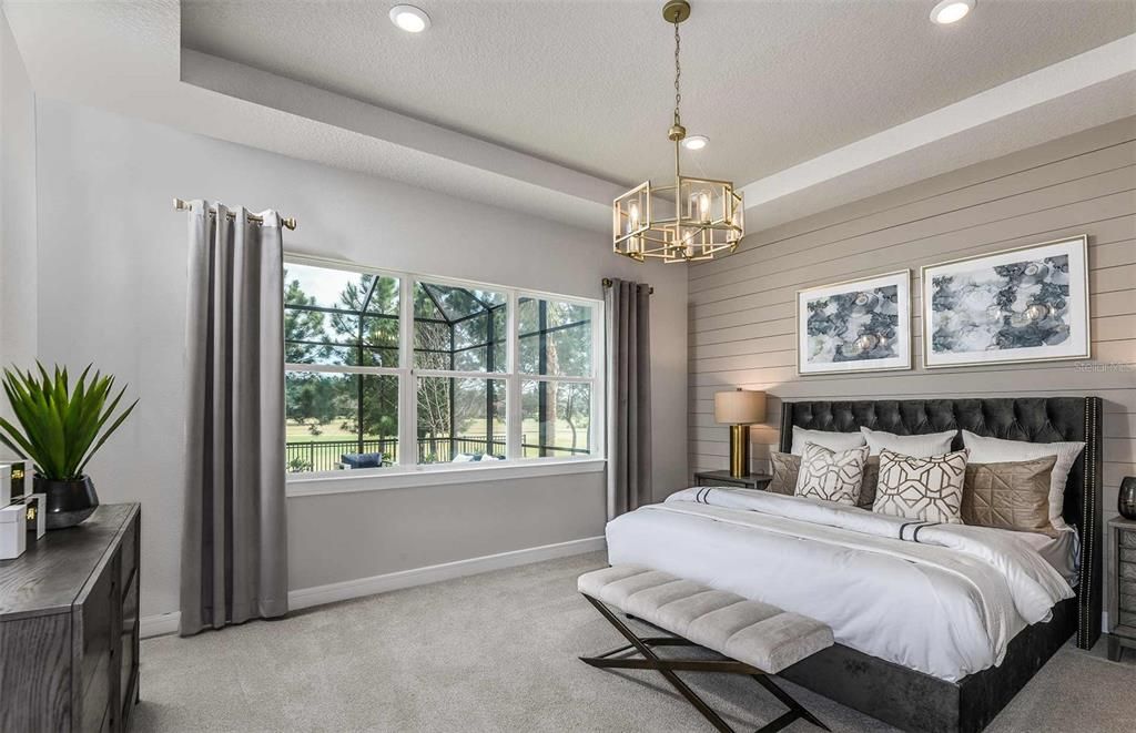 Bedroom, Interior, Pendant Lights, Recessed Lighting