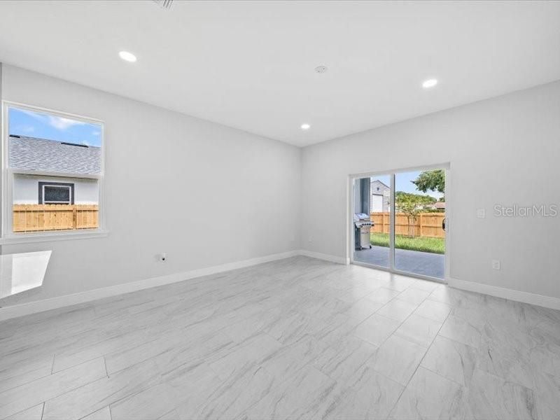 Empty room, Interior, Marble, Recessed Lighting