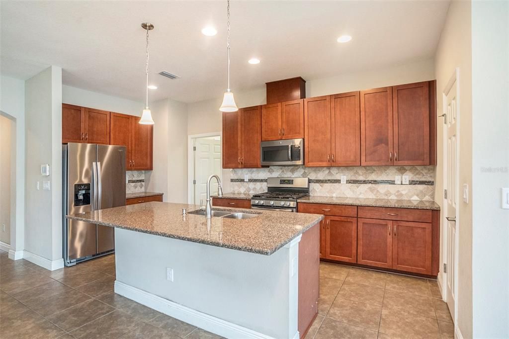Interior, Kitchen, Pendant Lights, Recessed Lighting, Stainless Steel Appliances