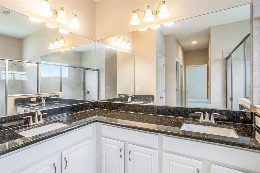 Bathroom, Dual Sink Vanities, Glass Shower, Interior