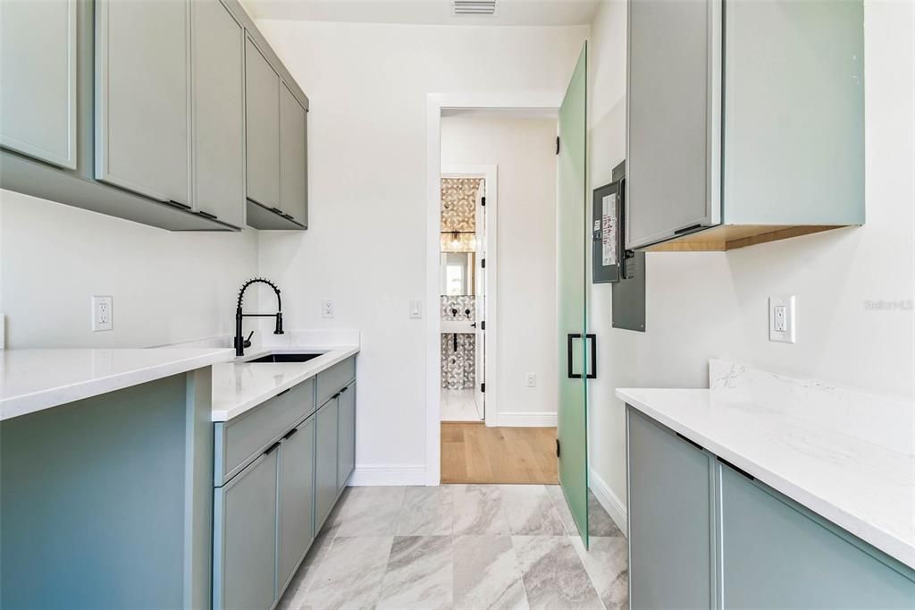 Interior, Kitchen, Marble, Wood Texture Flooring