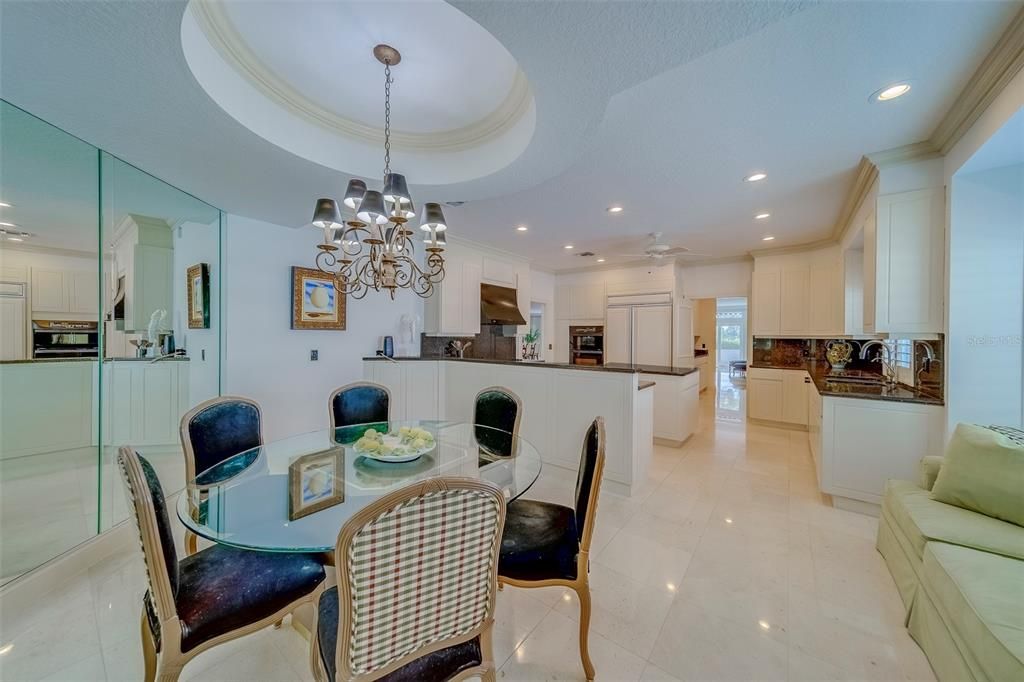 Chandelier, Dining room, Interior, Kitchen, Recessed Lighting