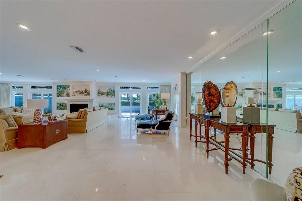 Fireplace, Interior, Living room, Recessed Lighting