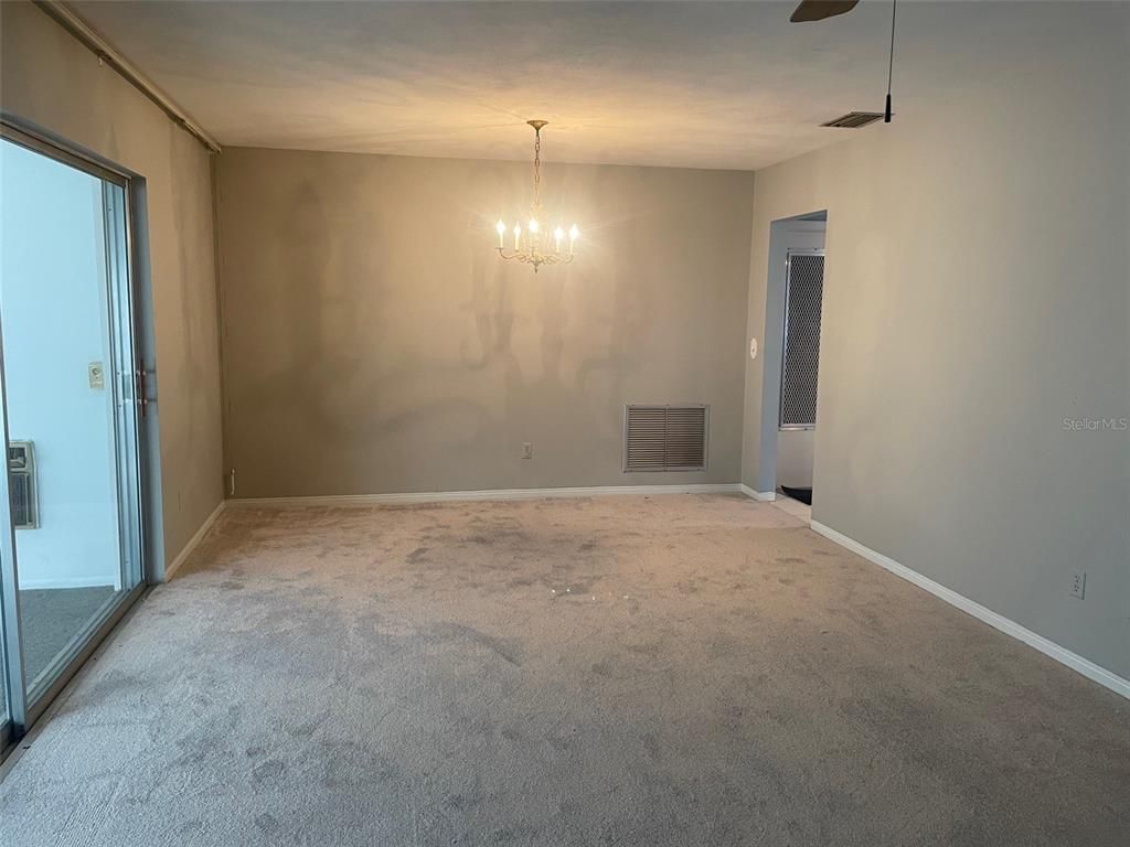 Chandelier, Empty room, Interior