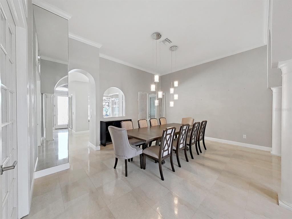 Dining room, Interior, Pendant Lights