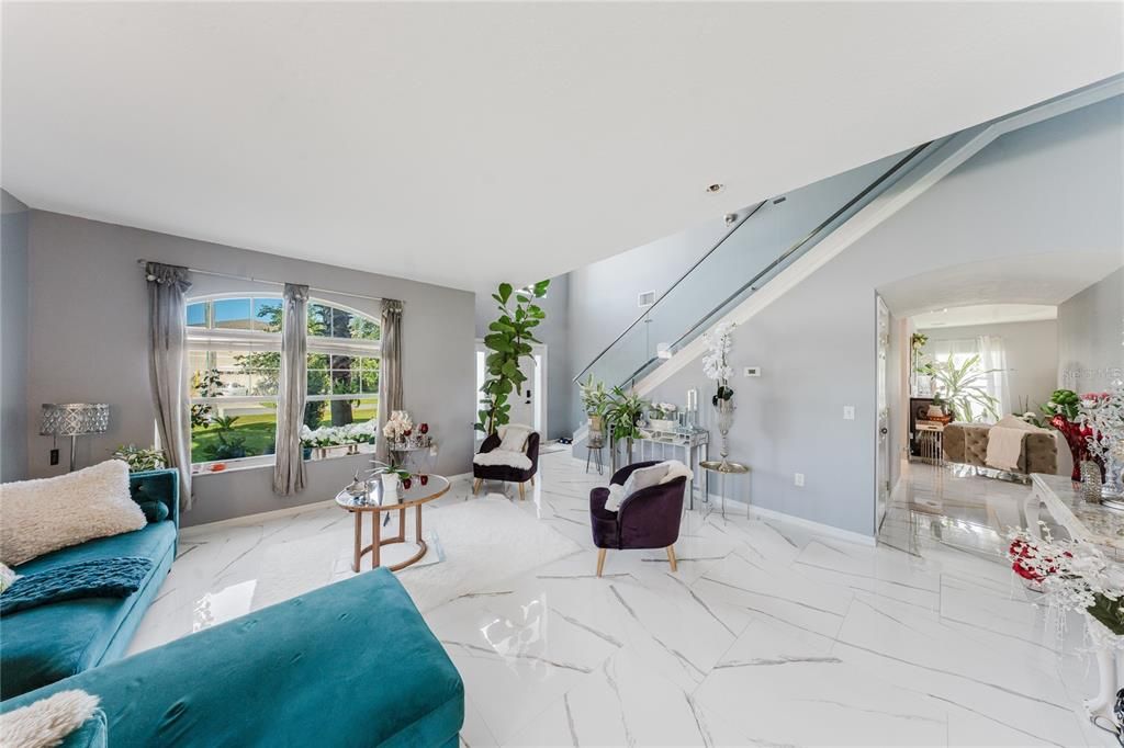 Interior, Living room, Marble