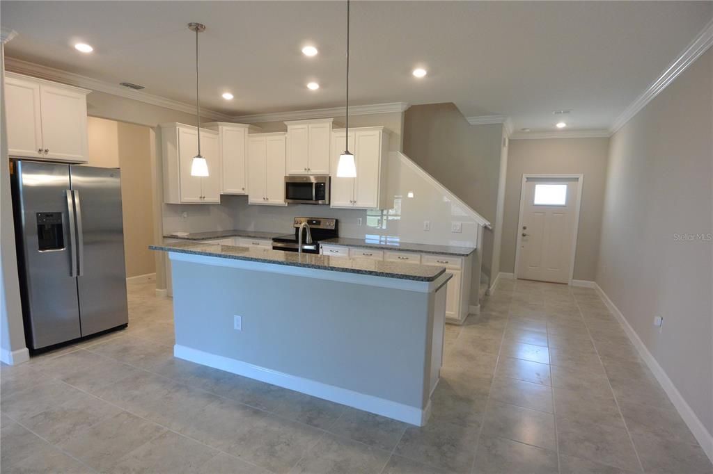Interior, Kitchen, Pendant Lights, Recessed Lighting, Stainless Steel Appliances