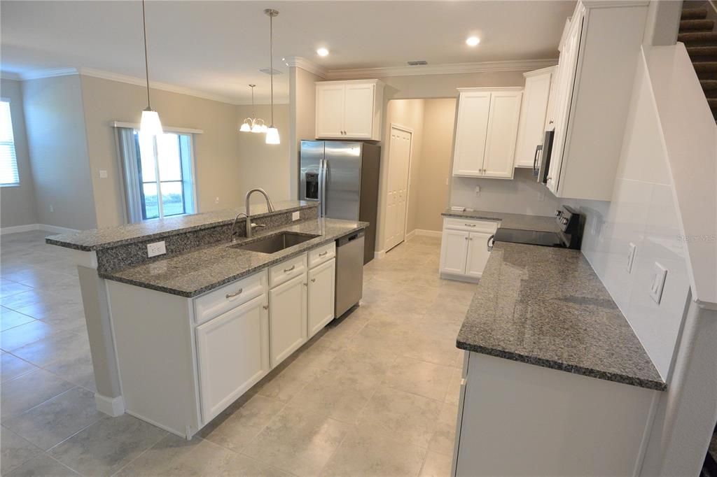 Interior, Kitchen, Pendant Lights, Recessed Lighting, Stainless Steel Appliances