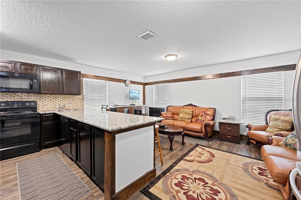 Interior, Kitchen, Living room, Wood Texture Flooring