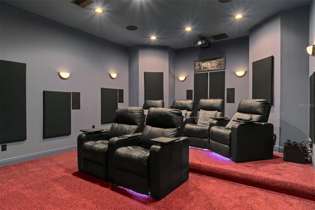 Home Theatre Room, Interior, Recessed Lighting, Theatre Room