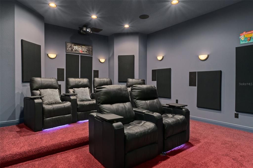 Home Theatre Room, Interior, Recessed Lighting, Theatre Room