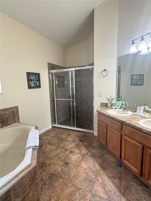 Bathroom, Dual Sink Vanities, Glass Shower, Interior