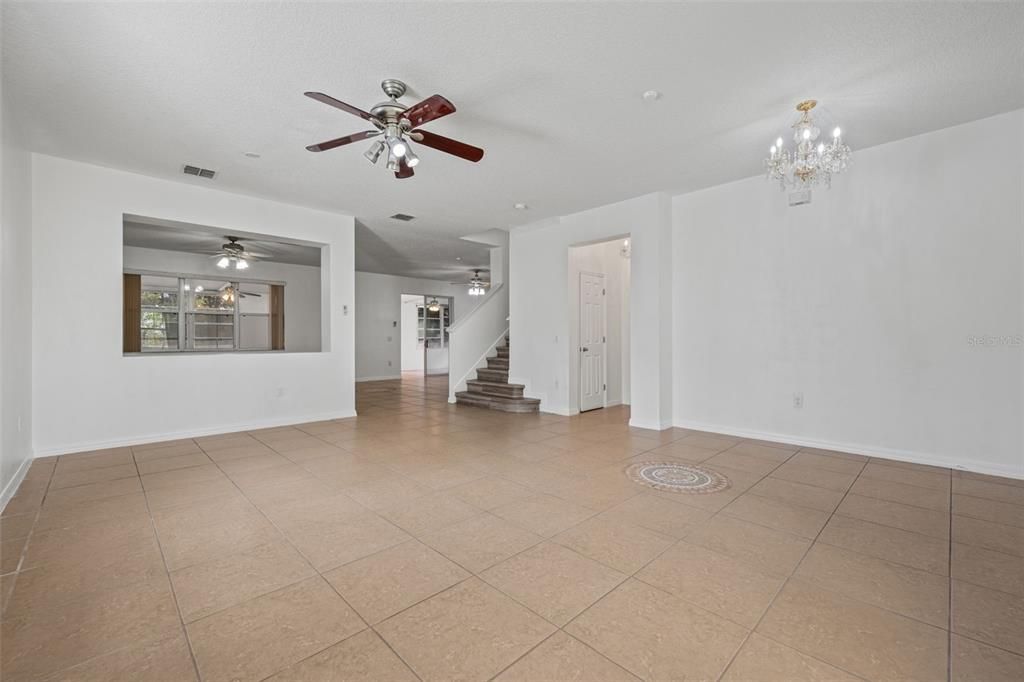 Chandelier, Empty room, Interior
