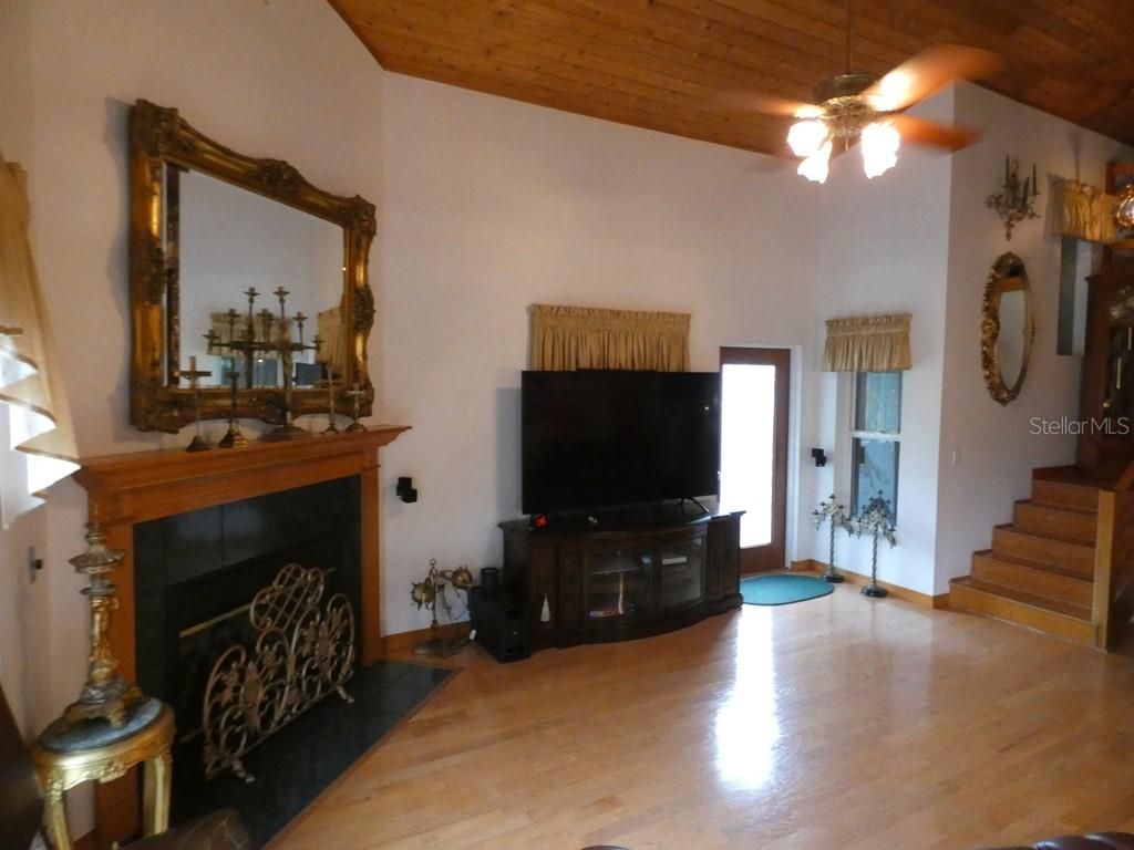 Fireplace, Interior, Wooden Ceilings, Wood Texture Flooring